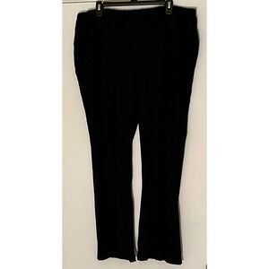 Black Plus Size Bootcut Stretch Pants Comfortable Stretch Pull On Yoga Pants 5XL